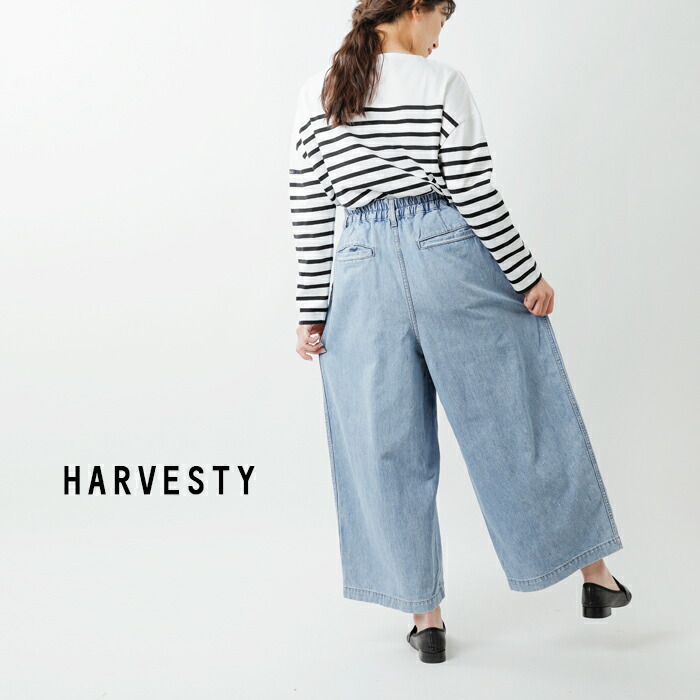 楽天市場】HARVESTY ハーベスティ 10oz デニム サーカス バギー パンツ