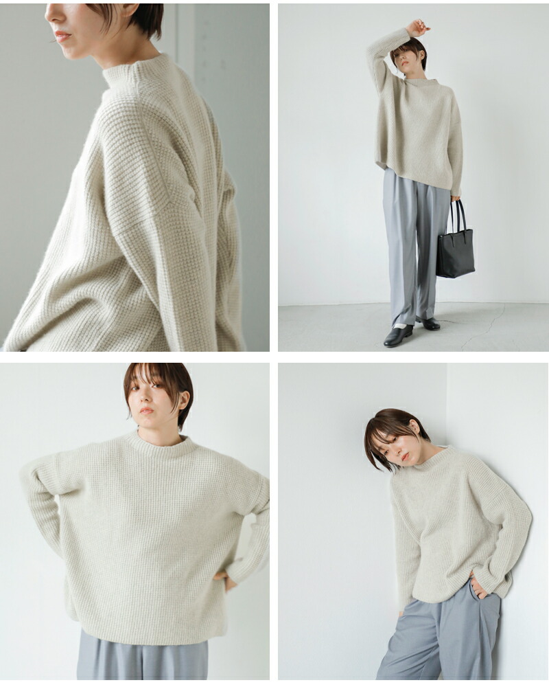 楽天市場】evam eva エヴァムエヴァ カシミヤ 畦編み ニット プル