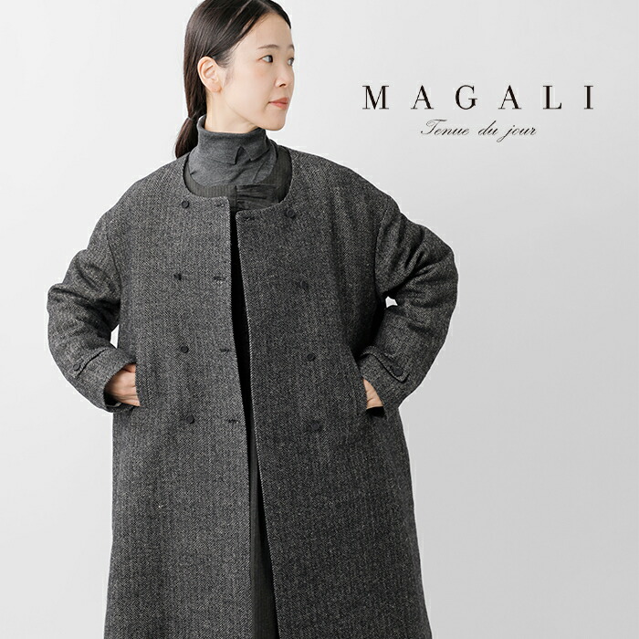 楽天市場】セール【30%OFF】MAGALI マガリ ウールリネン ヘリンボーン