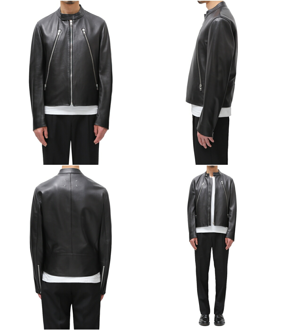 楽天市場】[送料無料]Maison Margiela : 5-ZIP LEATHER JACKET