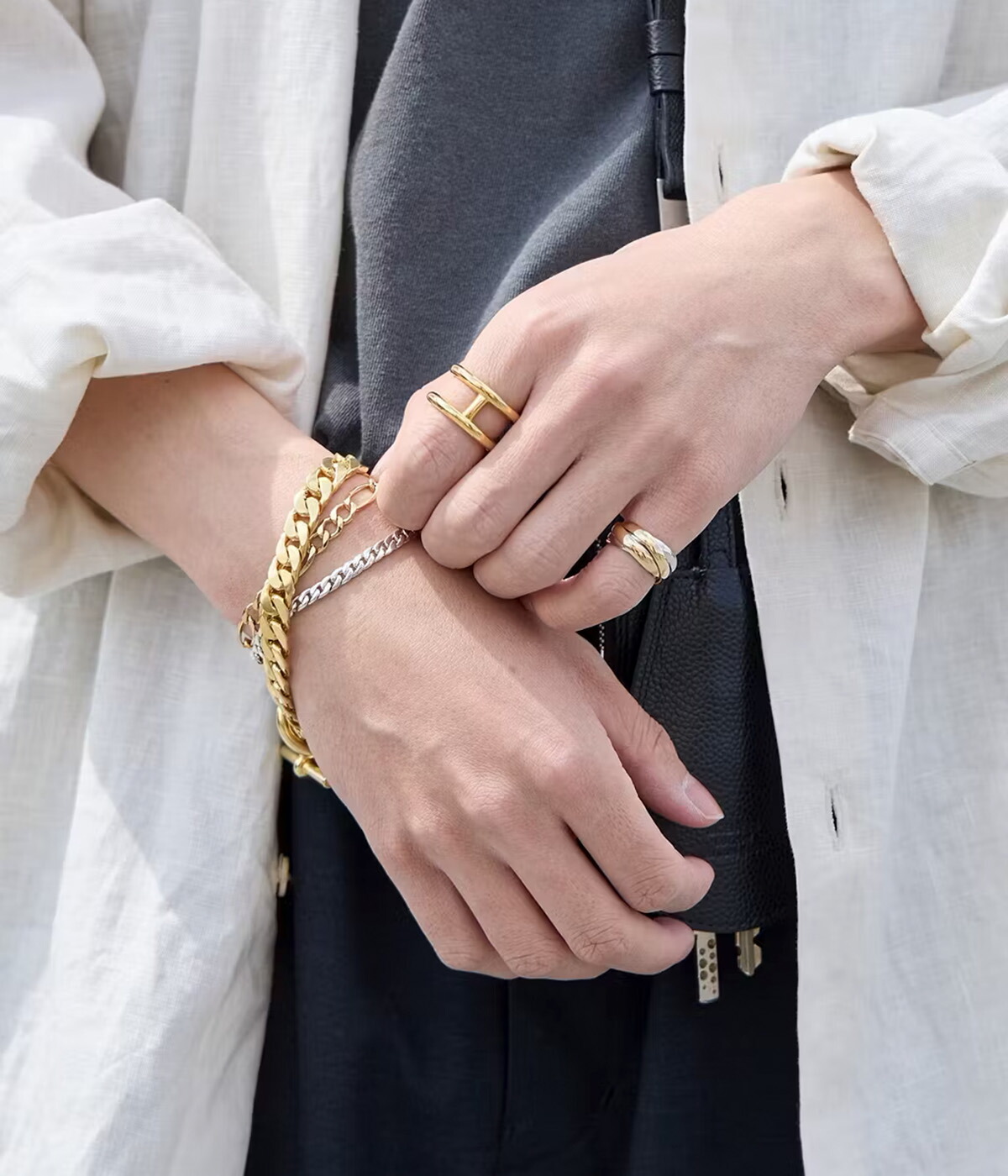 楽天市場】[送料無料]LAVER : 9MM CURB CHAIN T BAR BRACELET - GOLD