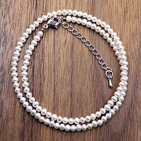 楽天市場】ベビーパールネックレス 高品質3.5ミリ前後の珠 淡水真珠
