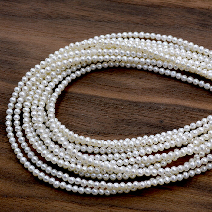 楽天市場】ベビーパールネックレス 高品質3.5ミリ前後の珠 淡水真珠