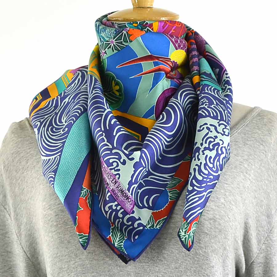 楽天市場】エルメス HERMES スカーフ カレ90 EX-LIBRIS EN KIMONOS