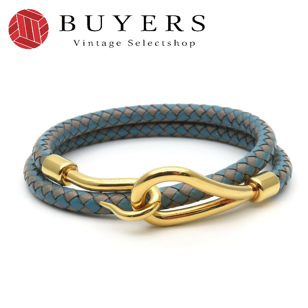 楽天市場】レザー ブレスレット 編み込み（ブランドエルメス）の通販