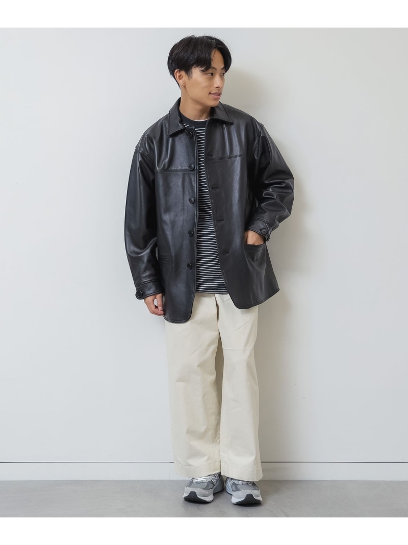 楽天市場】BEAMS / レザー カーコート ブルゾン BEAMS ビームス メン