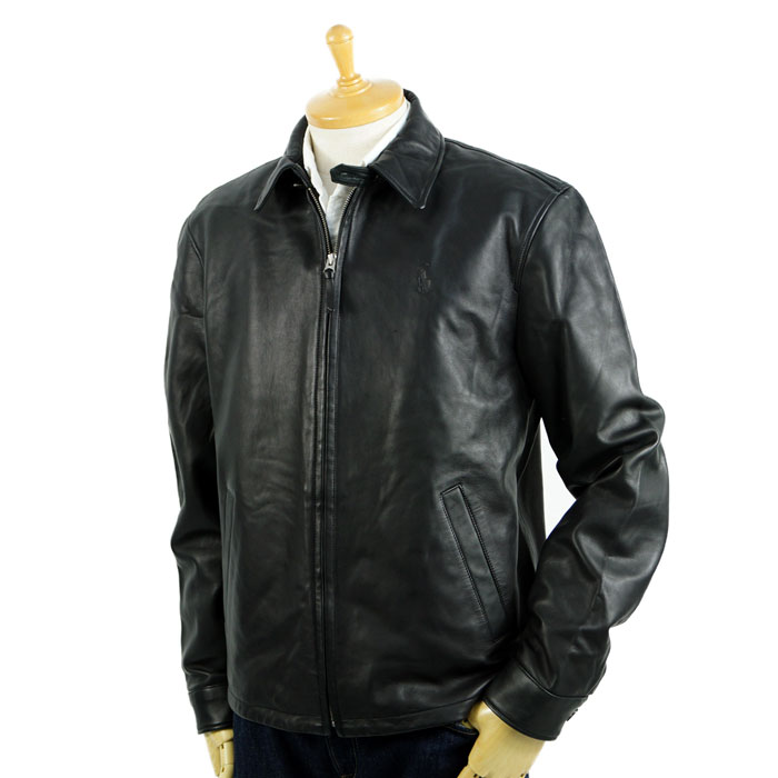 ナ*カ様 POLO レザージャケット 黒 フロントジッパー 楽天市場】ラルフ