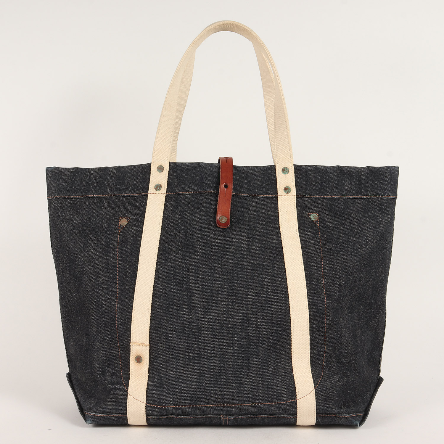 楽天市場】RRL ダブルアールエル 革パッチ付き デニム トートバッグ