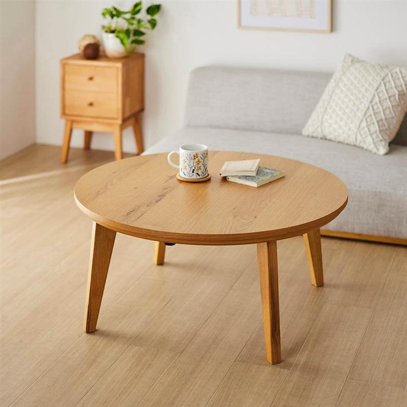 楽天市場】こたつテーブル 節あり オーク材 円形 | Bタイプ : 幅80cm