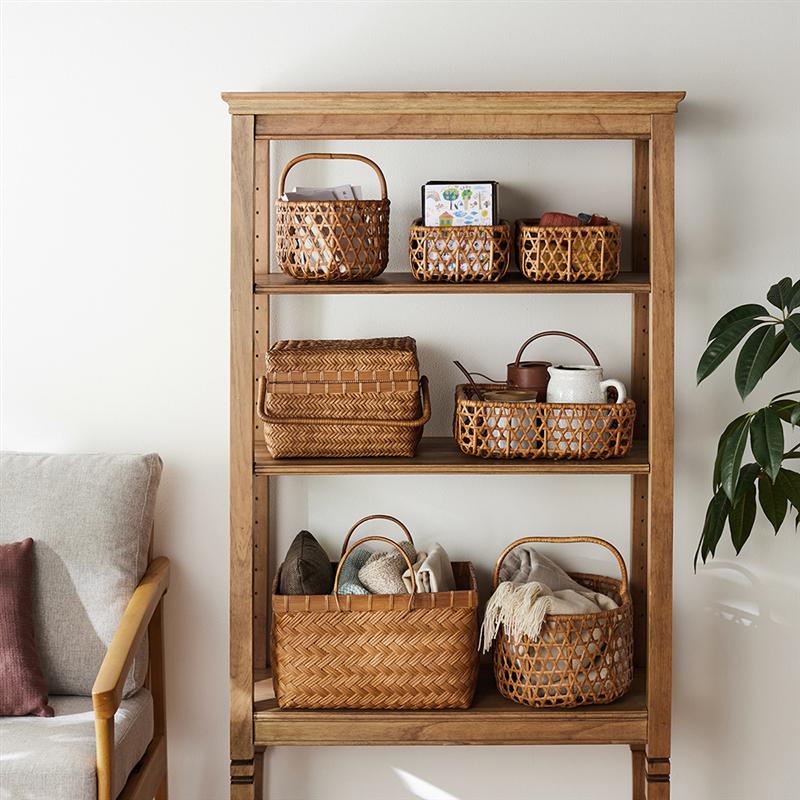 楽天市場】ベルメゾン 市場かご風ラタンバスケット ◇ 20 幅(cm