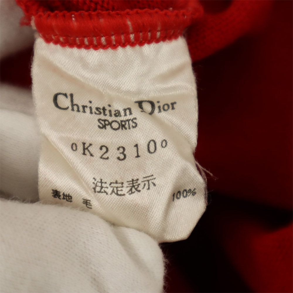 クリスチャンディオールChristian Dior SPORTS ロゴ刺繍Vネックニット