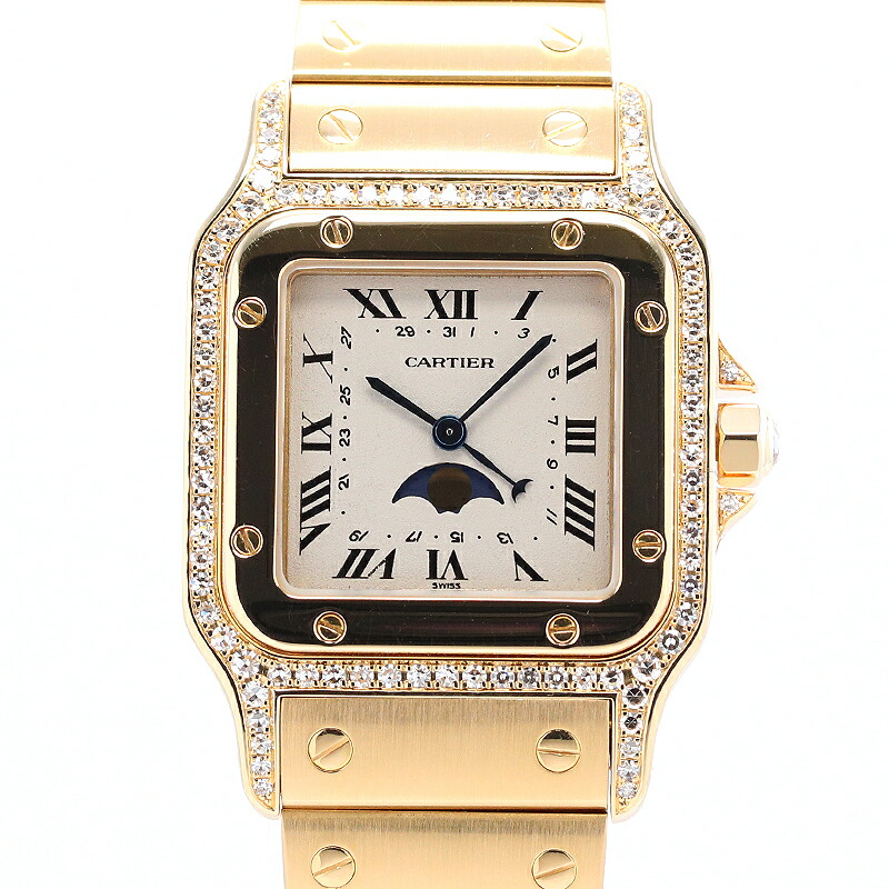 楽天市場】【OH済】 カルティエ 【CARTIER】 サントスガルベLM ムーン