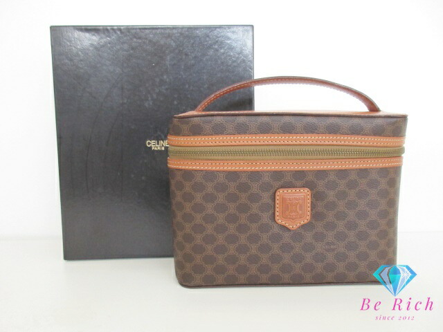 楽天市場】セリーヌ CELINE バニティ バッグ ポーチ マカダム ブラウン