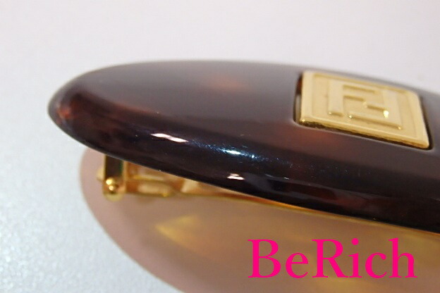 楽天市場】フェンディ FENDI バレッタ ヘアクリップ べっ甲 柄 ズッカ