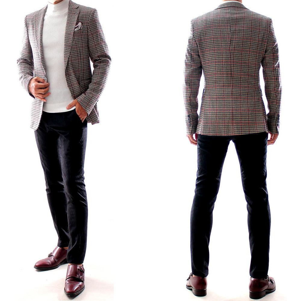 楽天市場】ツイード ジャケット テーラードジャケット グレンチェック