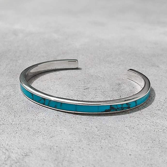 楽天市場】Binich(ビニッチ) 天然石 ライン バングル シルバー925