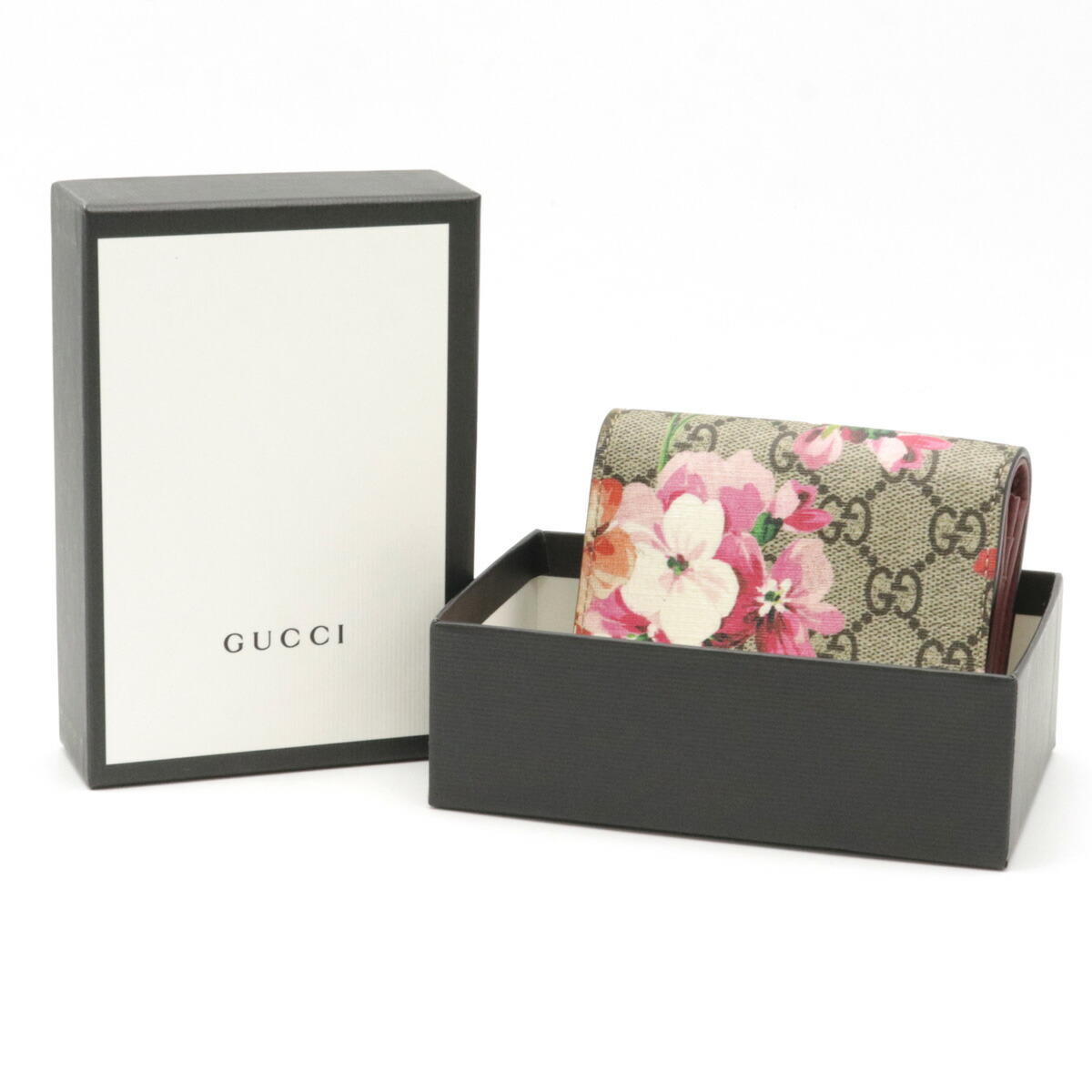 楽天市場】GUCCI グッチ GGブルームス GGスプリーム 花柄 2つ折札入れ