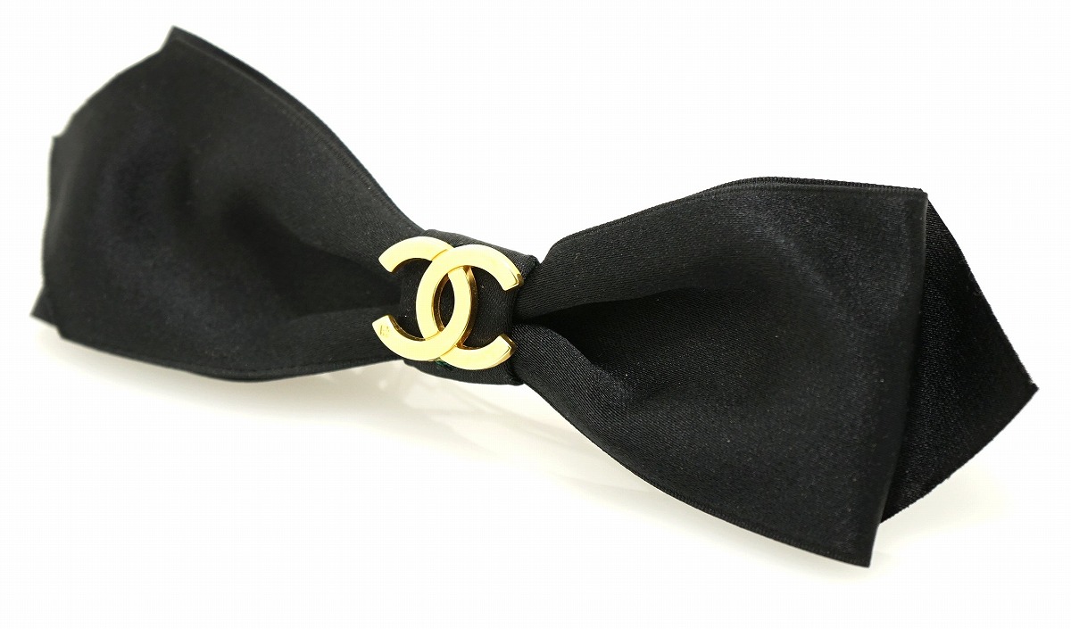楽天市場】CHANEL シャネル ココマーク リボン バレッタ ヘアクリップ