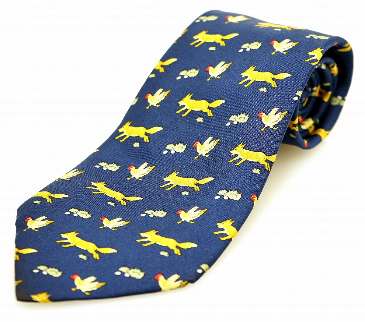 楽天市場】【アパレル】HERMES エルメス ネクタイ シルク100% 狐