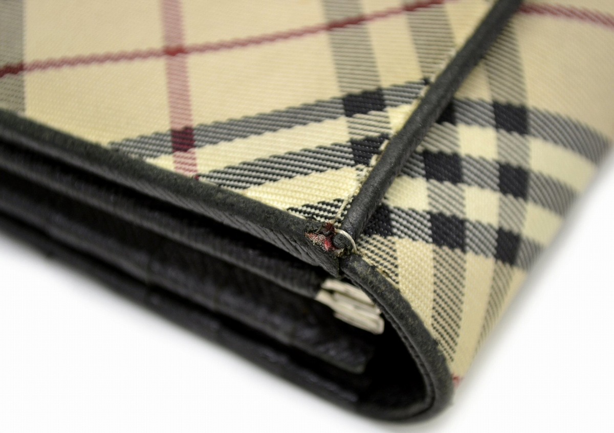 楽天市場】【財布】BURBERRY バーバリー ノバチェック柄 2つ折 長財布