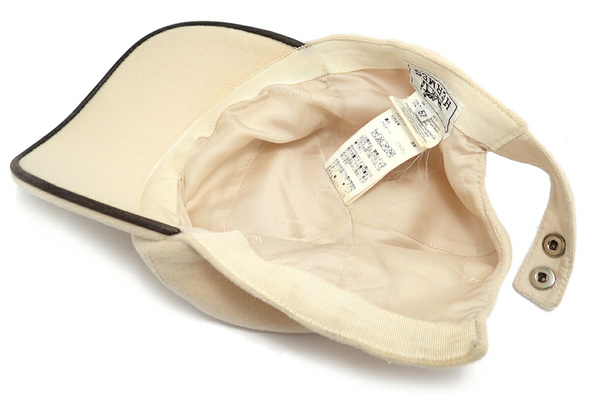 楽天市場】HERMES エルメス セリエボタン Hロゴ 帽子 キャップ #57