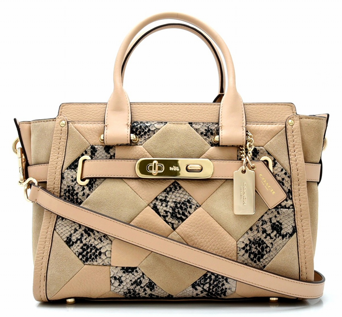楽天市場】【バッグ】COACH コーチ スワッガー 27 パッチワーク