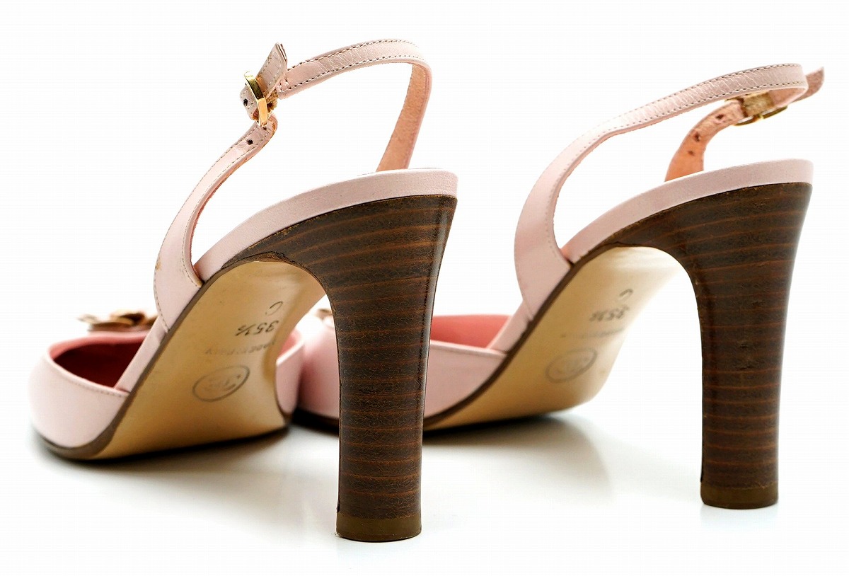 楽天市場】【靴】CHANEL シャネル カメリア パンプスヒール レザー