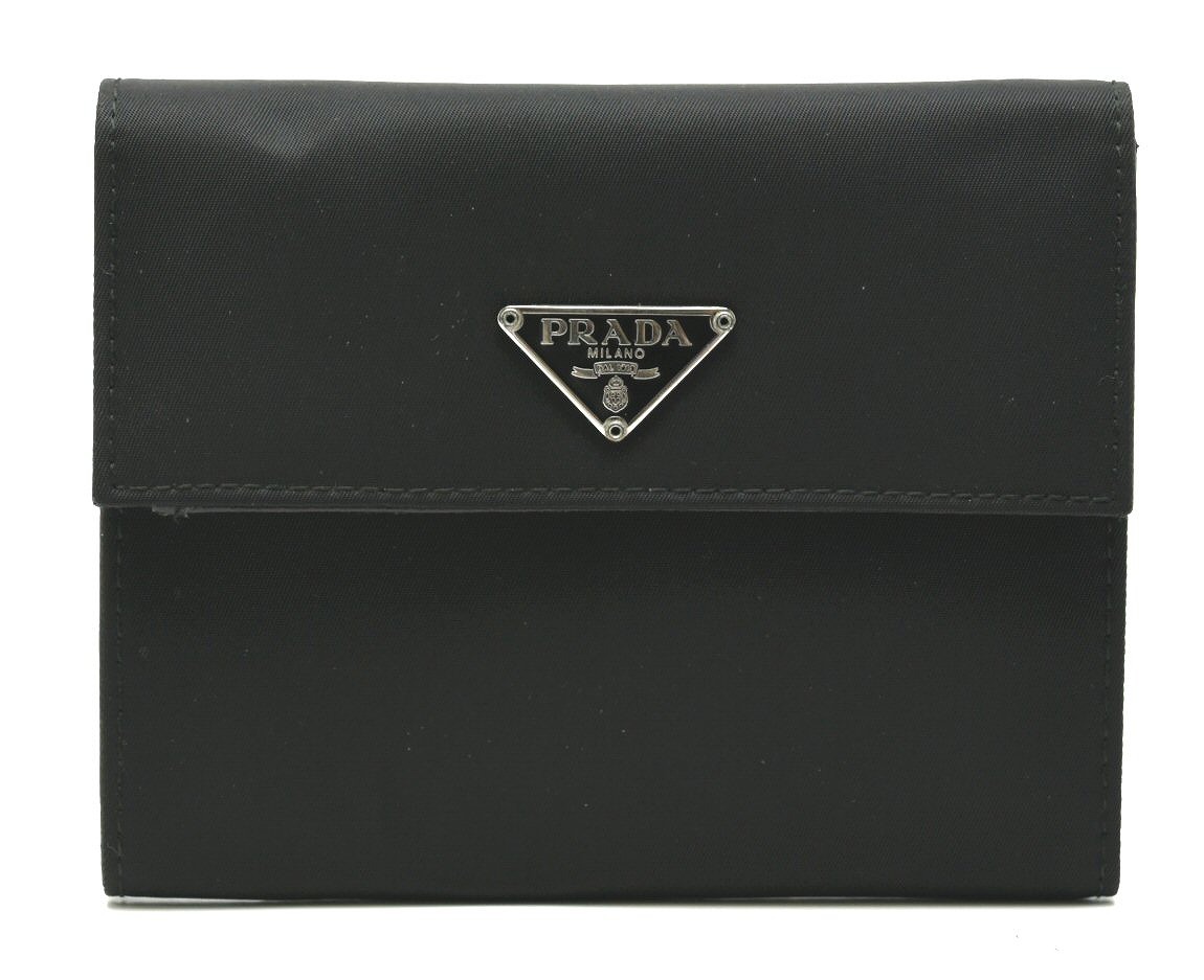 楽天市場】【財布】PRADA プラダ ナイロン 3つ折財布 ナイロン レザー