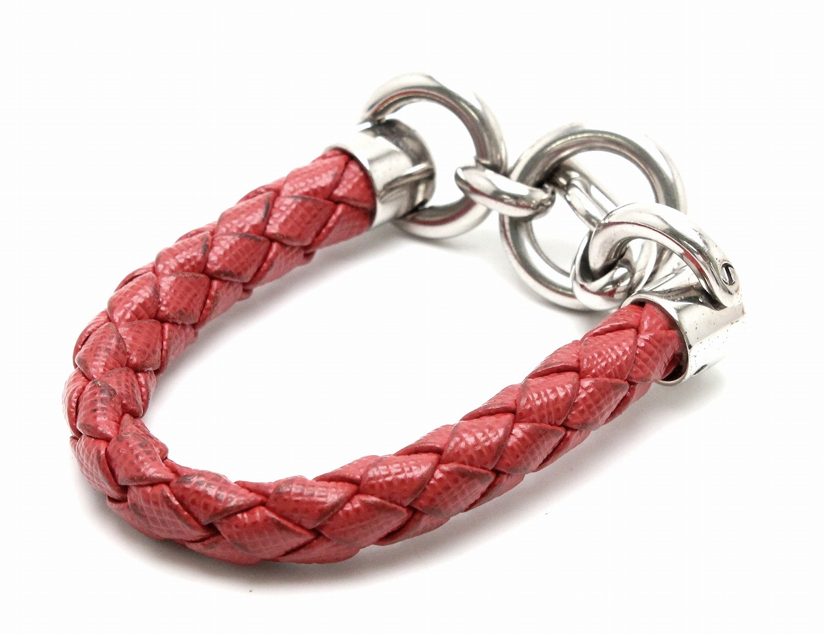 楽天市場】【ジュエリー】PRADA プラダ ブレスレット 編み込み レザー