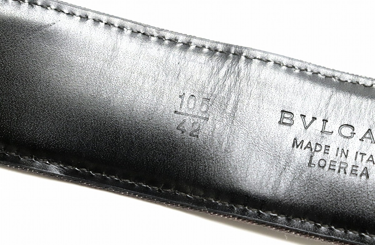 楽天市場】BVLGARI ブルガリ ロゴマニア メンズ ベルト シルバー金具