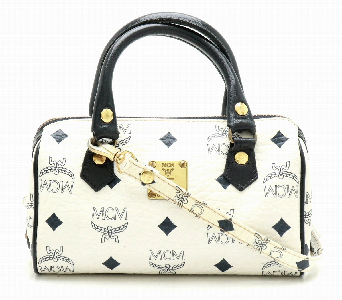 楽天市場】【バッグ】MCM エムシーエム ロゴグラム ミニボストンバッグ