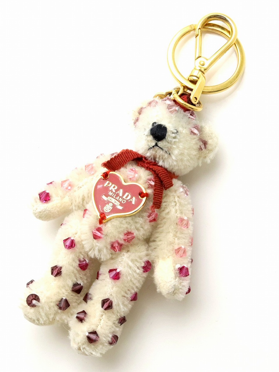 楽天市場】PRADA プラダ TEDDY ベアー クマ くま ビーズ キーホルダー