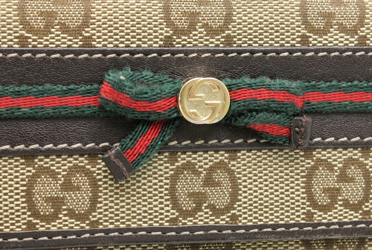 楽天市場】【財布】GUCCI グッチ GGキャンバス 2つ折り 長財布 リボン