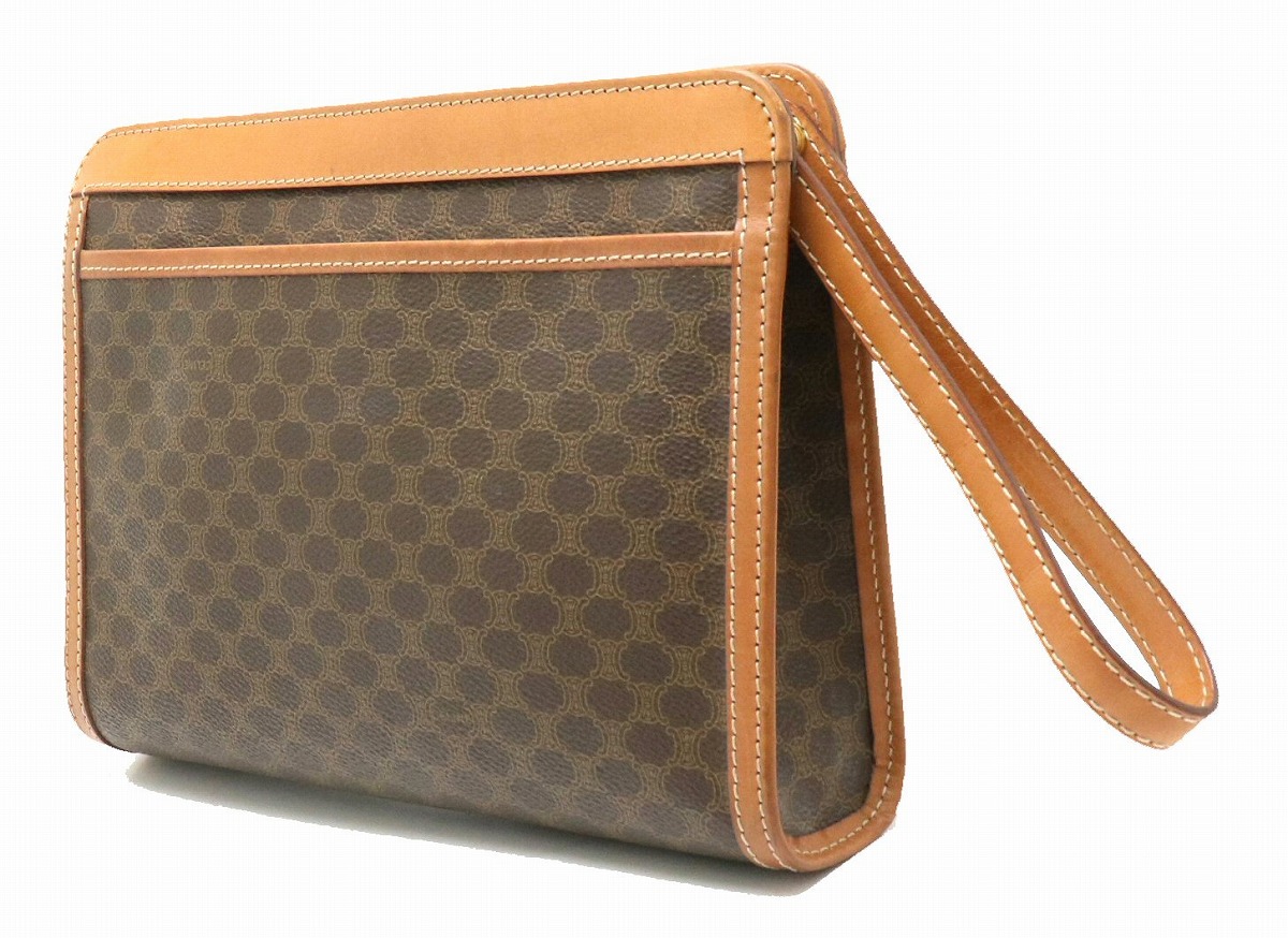 楽天市場】【バッグ】CELINE セリーヌ マカダム柄 ポーチ セカンド