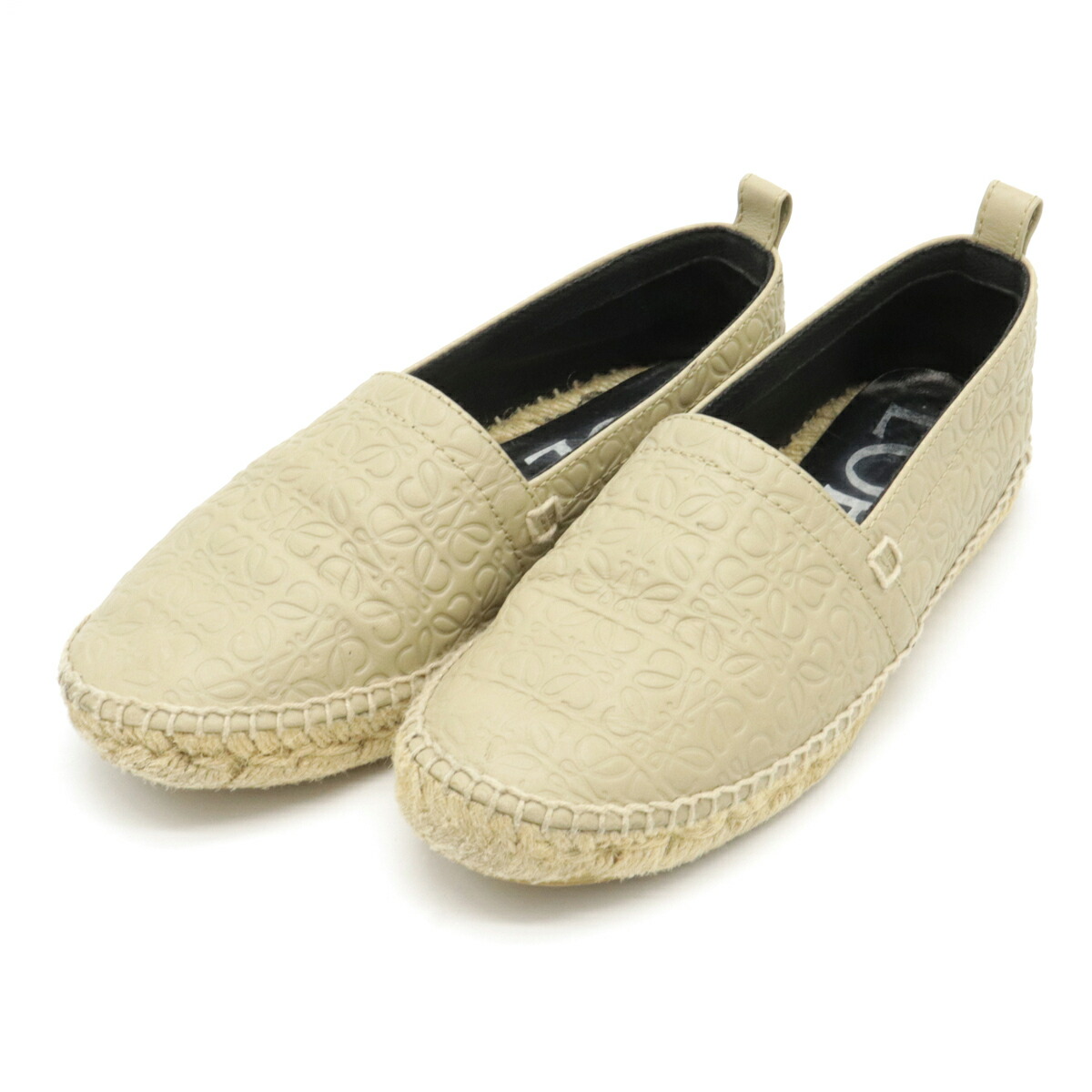 楽天市場】【靴】LOEWE ロエベ アナグラム エスパドリーユ スリッポン