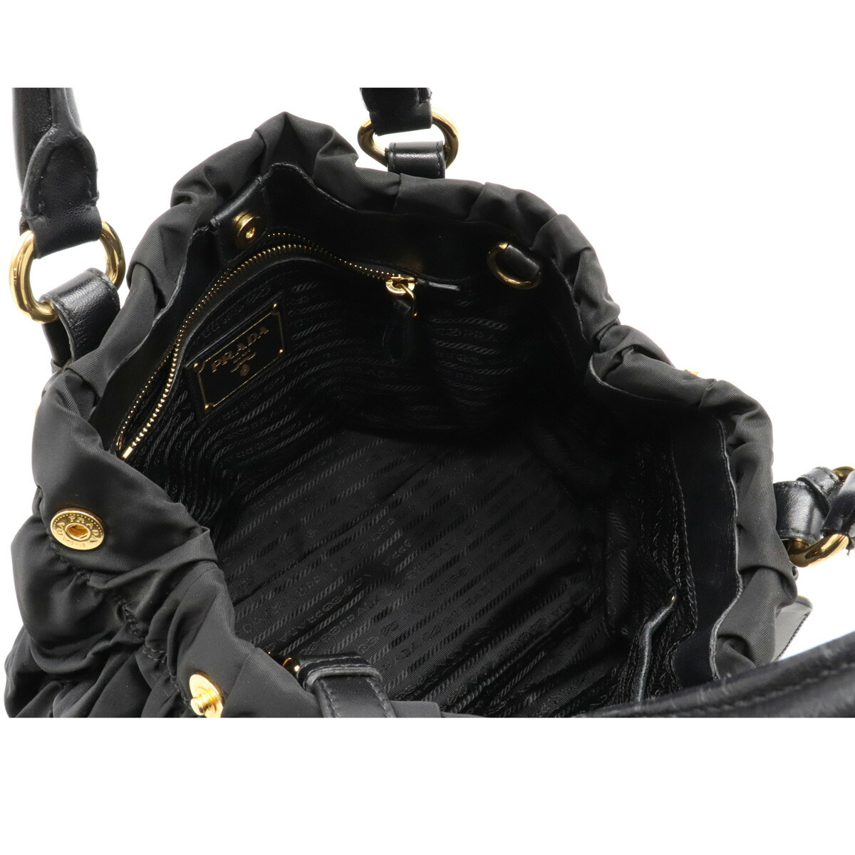 楽天市場】【バッグ】PRADA プラダ ギャザー ハンドバッグ 2WAY