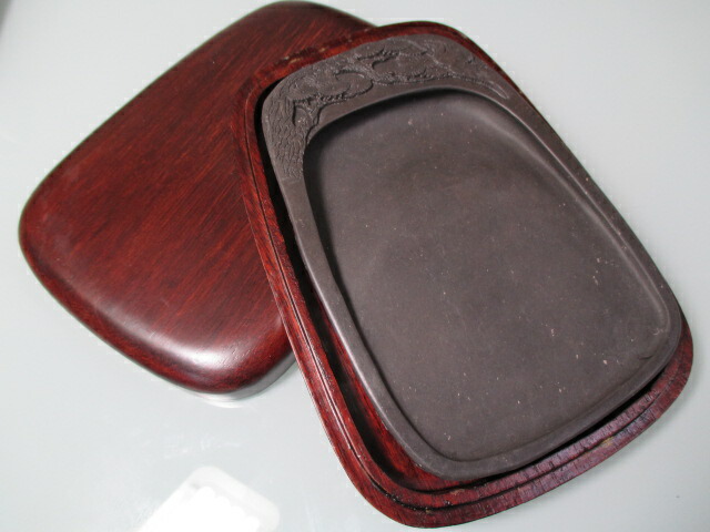 楽天市場】麻子抗端渓硯【天然硯(6吋)】(定価19800円 KY 彫り有 木箱