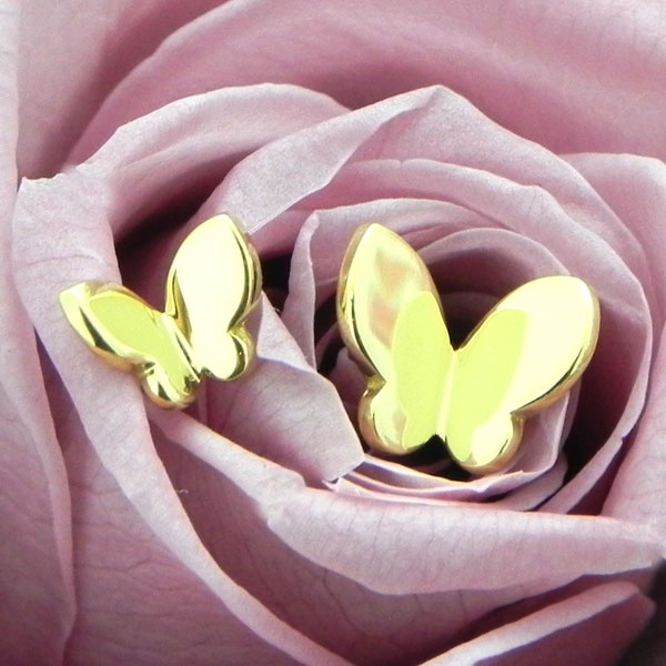 楽天市場】【ピアス】22金セカンドピアス「蝶S・バタフライ