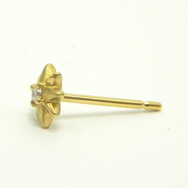 楽天市場】【ピアス】一番星0.02ctダイヤピアスセカンドピアス22金の