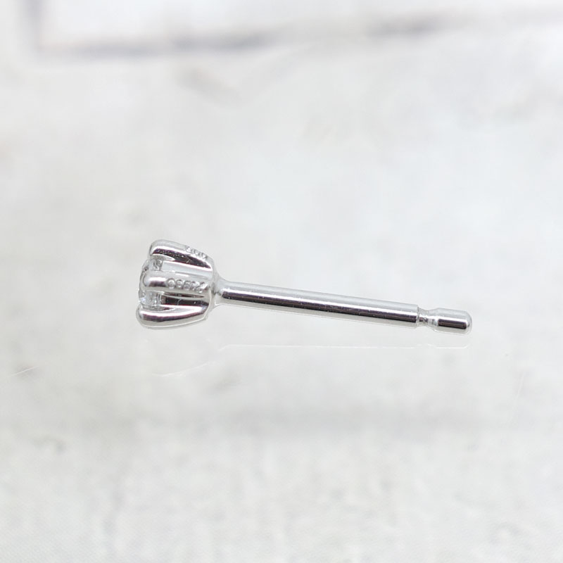 楽天市場】【Pt950ピアス】片耳販売0.05ctダイヤ爪留プラチナセカンド