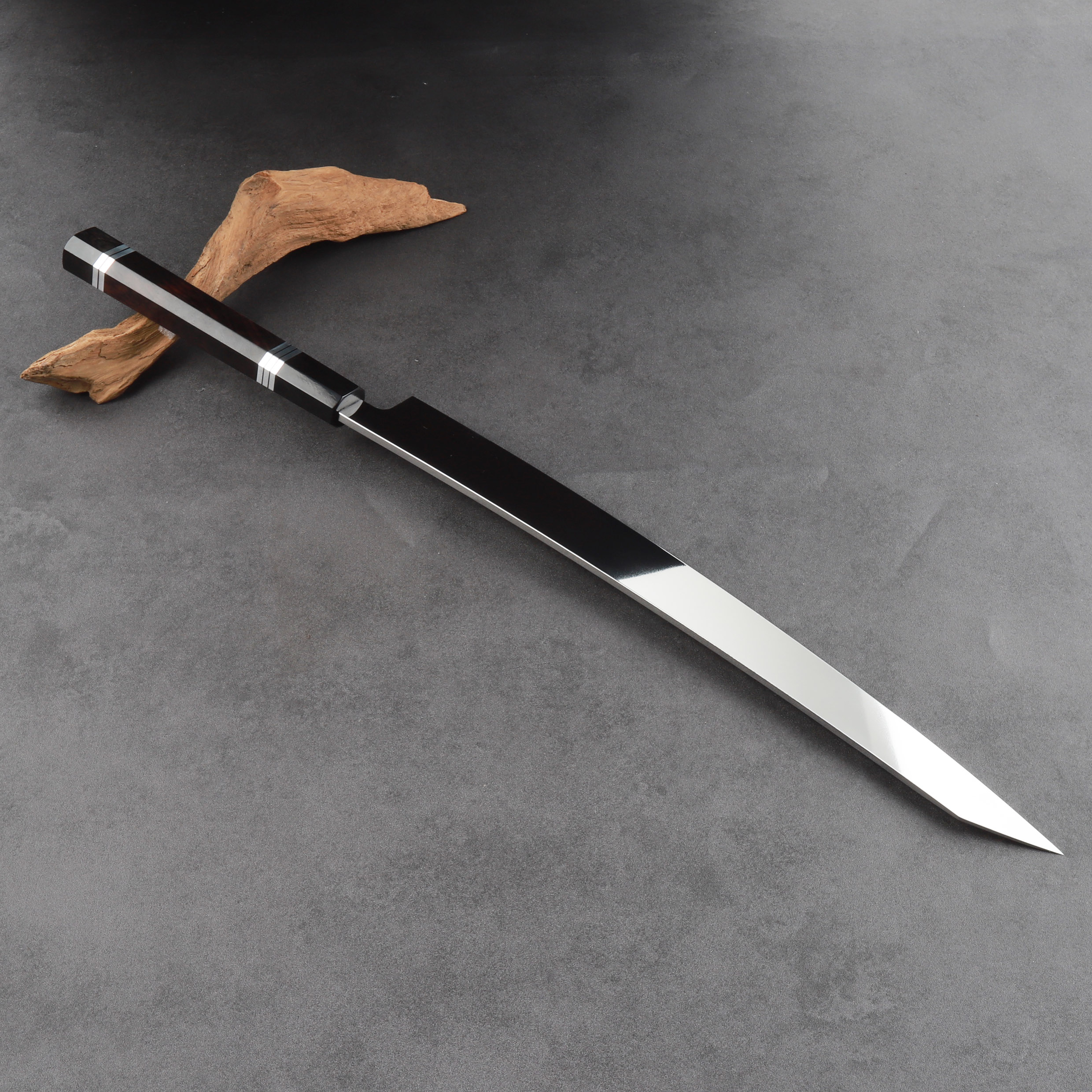 楽天市場】鬼反り切付包丁 刺身包丁 尺二（刃渡り360mm）通常鏡面