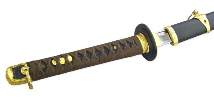 楽天市場】模造刀 軍刀 GN-9 海軍 大刀 茶紐 黒柄 黒木鞘 樋入刀身