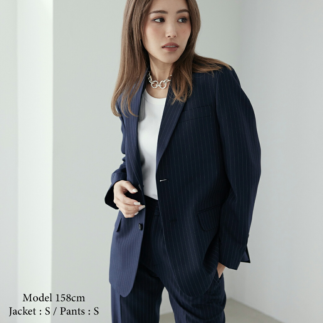 楽天市場】スーツ レディース ストライプ ネイビー 紺 BOYSHE Stripe