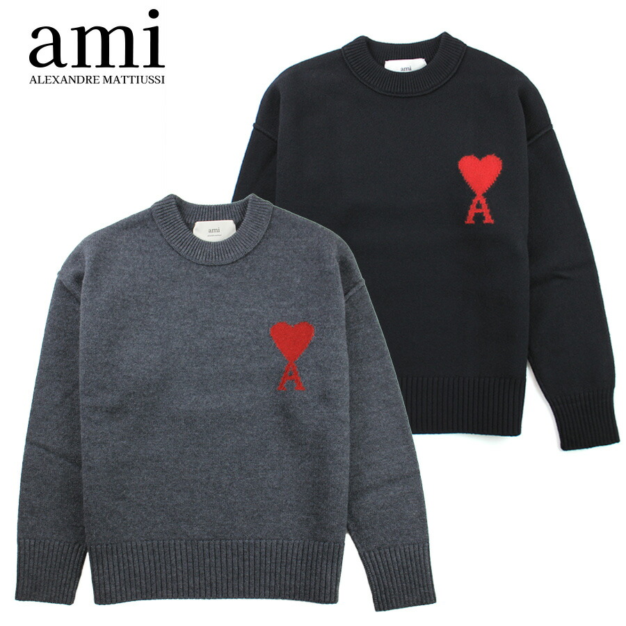 楽天市場】ami paris アミパリス (UKS838U 018) クルーネック セーター