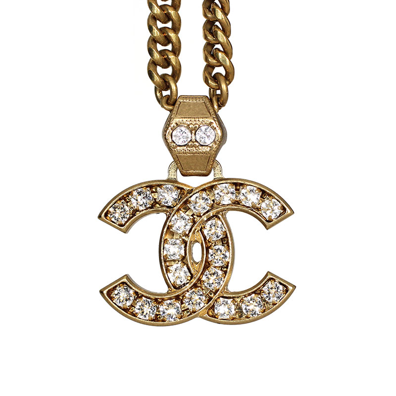 楽天市場】シャネル CHANEL ネックレス メタル＆ストラス ライン