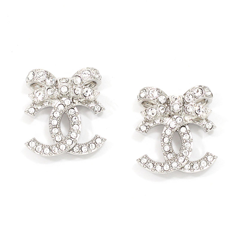 楽天市場】シャネル CHANEL ピアス CCマーク メタル＆ストラス ライン