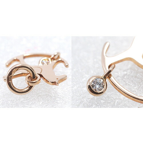 楽天市場】エルメス 750PG 1Pダイヤ ダダ ペンダントトップ K18PG 木馬