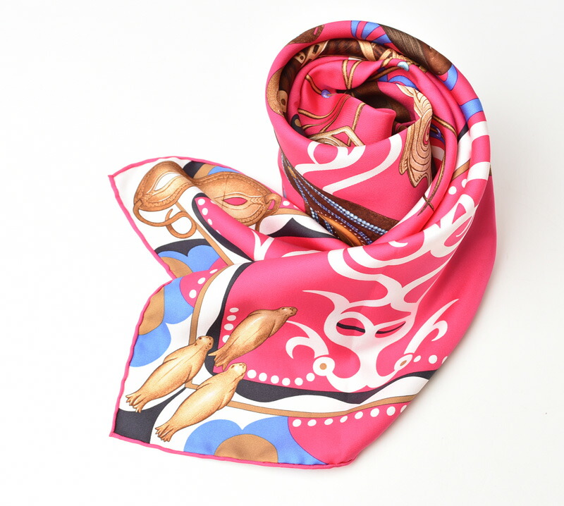 楽天市場】エルメス スカーフ HERMES カレ90 シルクツイル 北極圏の