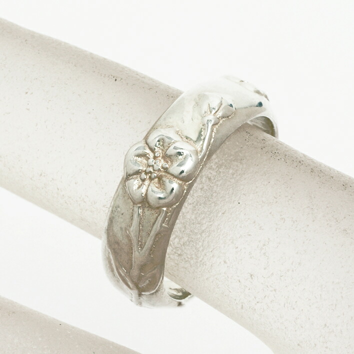 楽天市場】【中古】ティファニー フラワー レリーフ リング シルバー