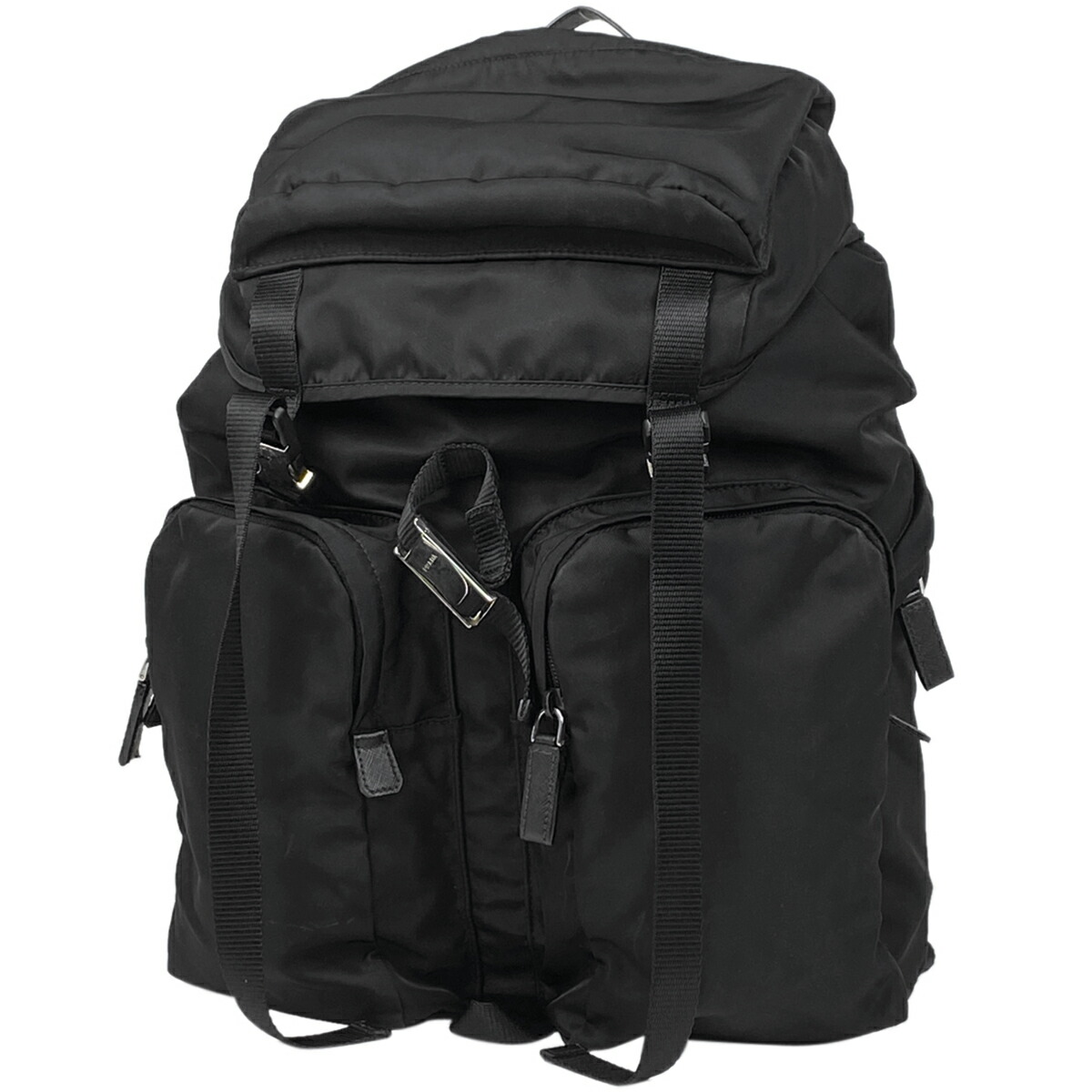 楽天市場】プラダ PRADA ロゴプレート リュックサック デイパック